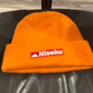 Niseko orange beanie hat unisex